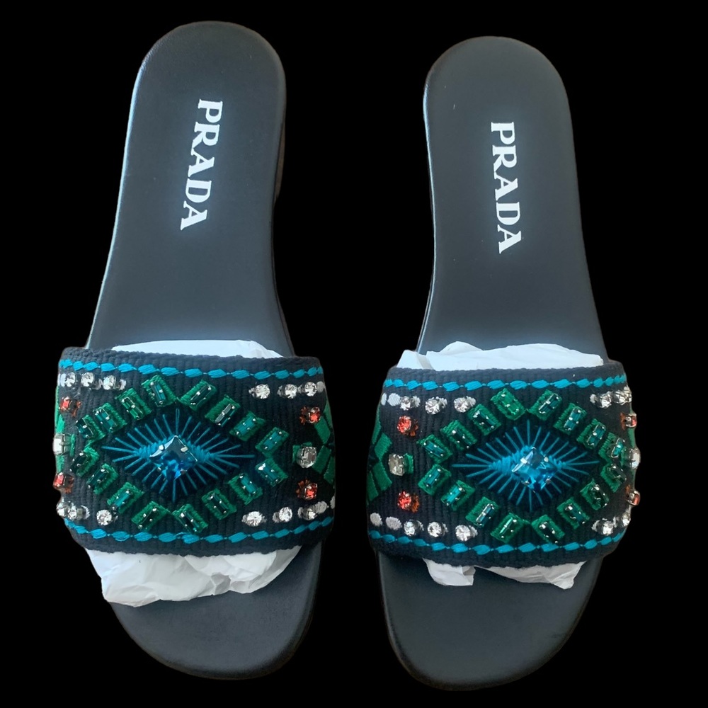 Authentic PRADA Sandals/Slides - Picture 3 of 6